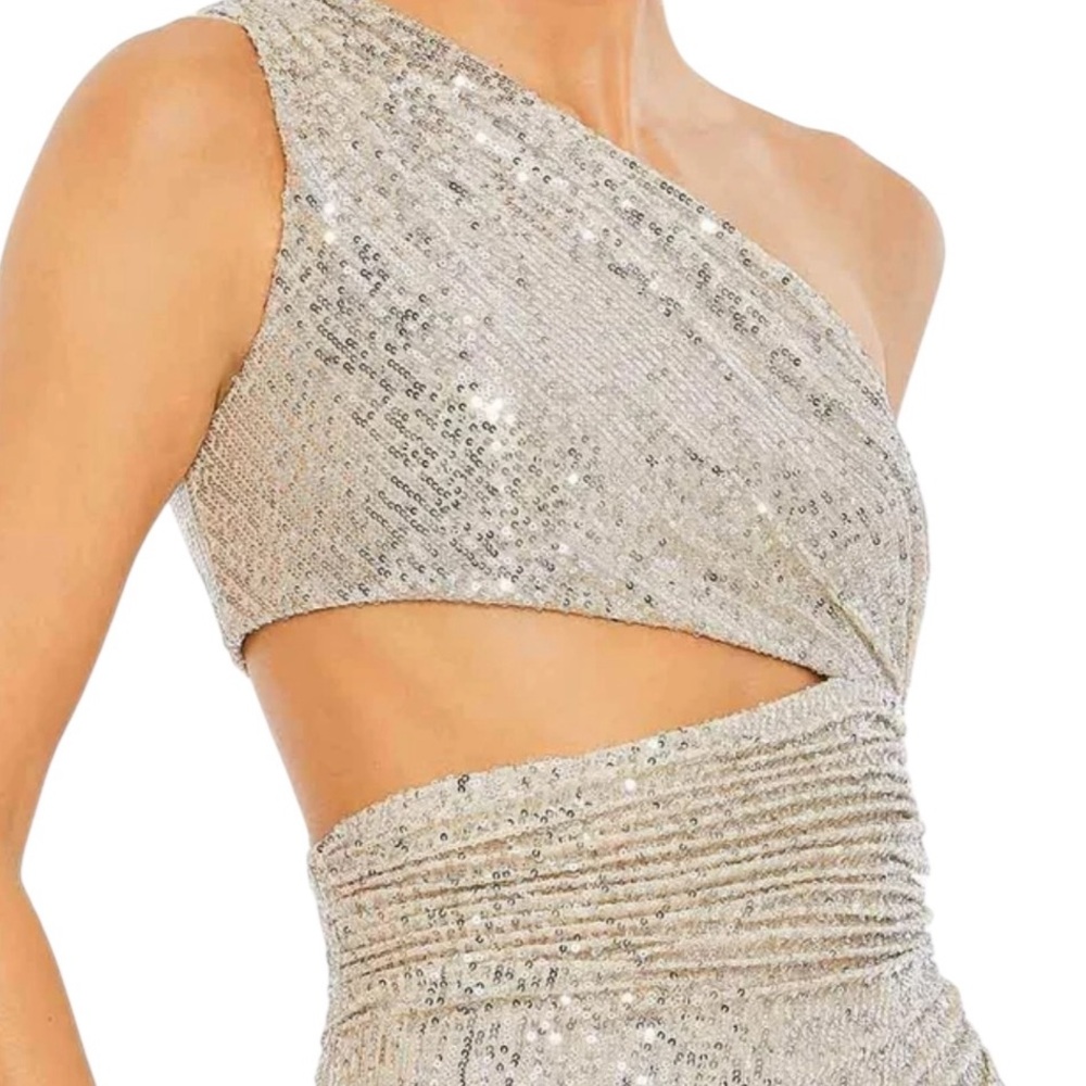 Ieena Duggal 26973 - One-Shoulder Sequin Evening Gown size 0